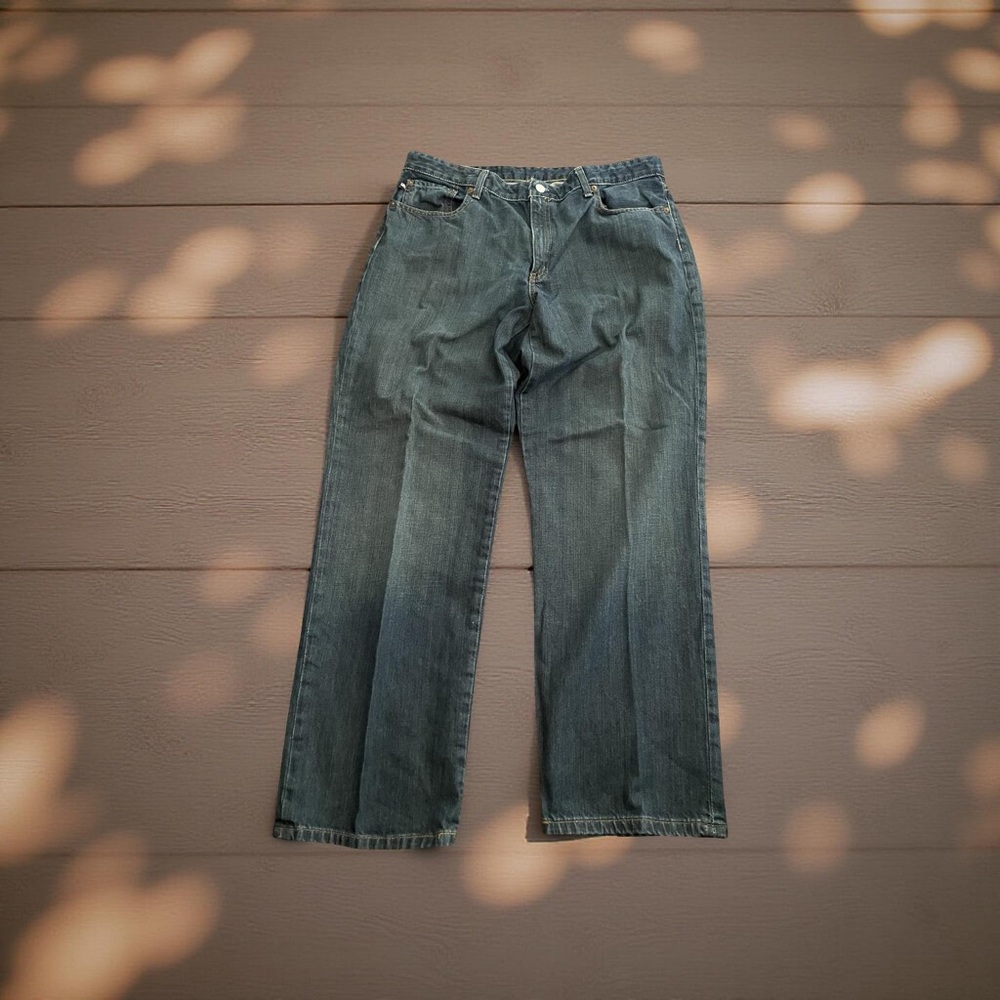 Ralph Lauren Saturday blue jeans size 14 cotton medium wash denim straight leg - Picture 14 of 16